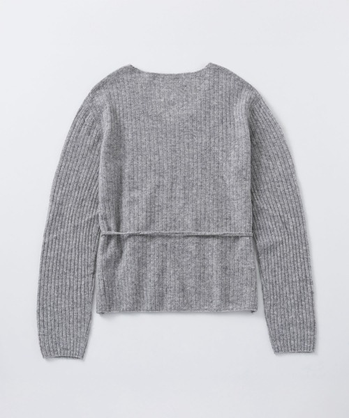 SERENO(セレーノ)の「カシミヤブレンド リブニットトップス(ニット/セーター・レディース・ダークグレー/パープル/ライトグレー/ダークブラウン/オフホワイト/ライトイエロー・ONESIZE)」の22枚目の写真