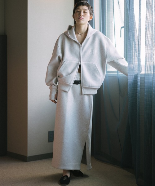 oll(オール)の「card board knit skirt(スカート・レディース・グレー/パープル・FREE)」の4枚目の写真