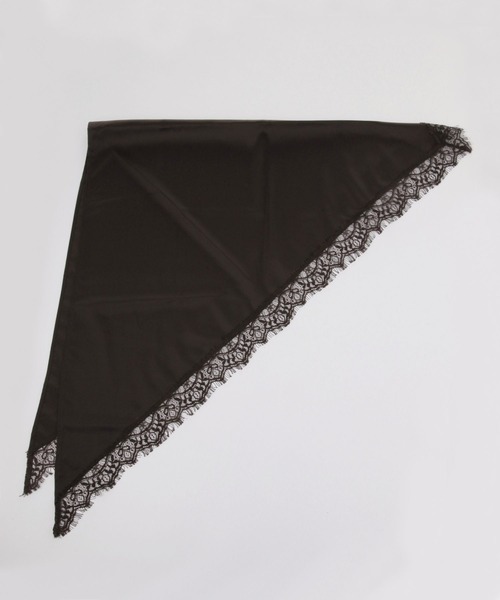 LOWRYS FARM(ローリーズファーム)の「ランジェリースカーフ 636373(バンダナ/スカーフ・レディース・オフホワイト/ブラウン/ブラック・FREE)」の3枚目の写真