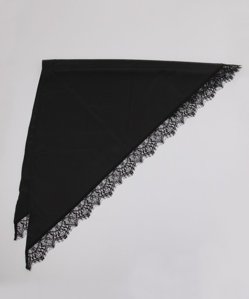 LOWRYS FARM(ローリーズファーム)の「ランジェリースカーフ 636373(バンダナ/スカーフ・レディース・オフホワイト/ブラウン/ブラック・FREE)」の2枚目の写真