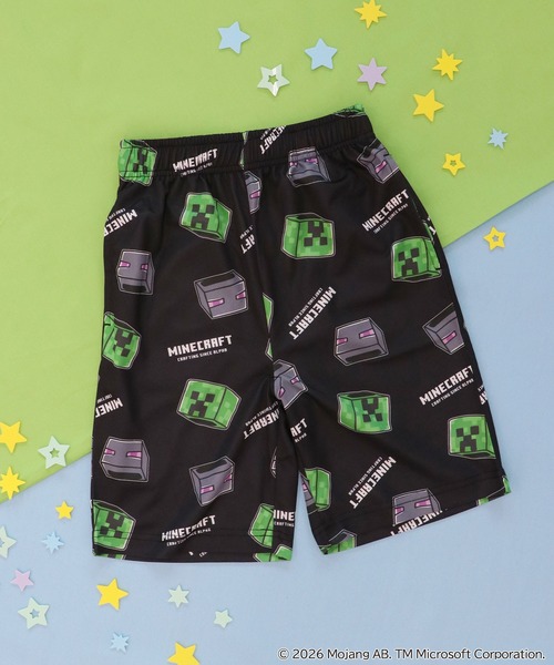 RUGGEDWORKS(ラゲッドワークス)の「《マインクラフト×ヒヤロン》ひんやり 接触冷感 キッズ ハーフパンツ(その他パンツ・キッズ・ブルー/ブラック・120/130/140)」の3枚目の写真