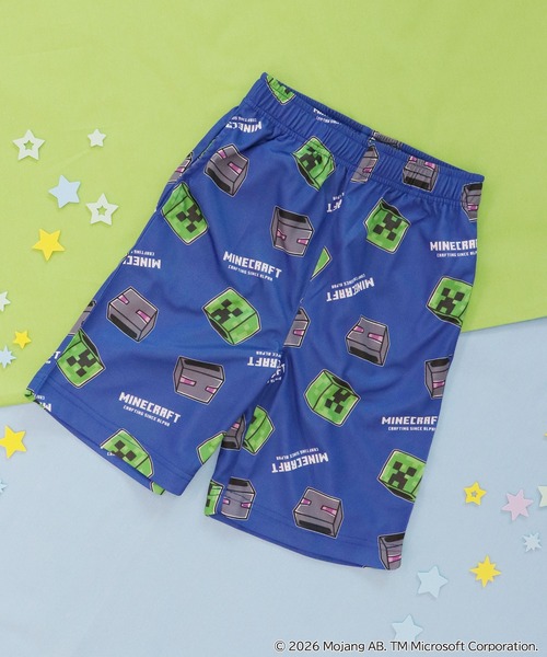 RUGGEDWORKS(ラゲッドワークス)の「《マインクラフト×ヒヤロン》ひんやり 接触冷感 キッズ ハーフパンツ(その他パンツ・キッズ・ブルー/ブラック・120/130/140)」の4枚目の写真