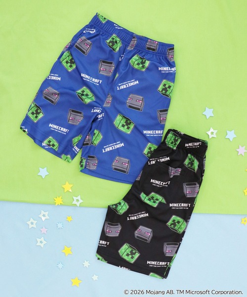 RUGGEDWORKS(ラゲッドワークス)の「《マインクラフト×ヒヤロン》ひんやり 接触冷感 キッズ ハーフパンツ(その他パンツ・キッズ・ブルー/ブラック・120/130/140)」の6枚目の写真
