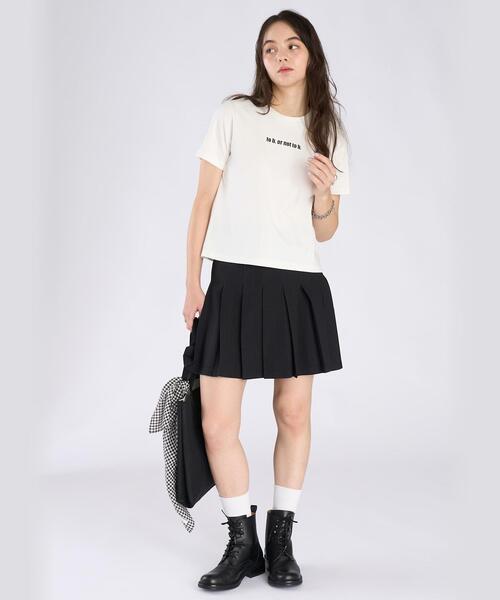 To b. by agnes b.(トゥービーバイアニエスベー)の「To b. by agnes b. × NEEDBY heritage TO B. OR NOT TO B. MINI TS(Tシャツ/カットソー・レディース・ホワイト・38/40)」の6枚目の写真