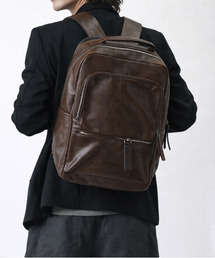 neos（ネオス）の「【neos】フェイクレザー リュック メンズ レディース バックパック 大容量 シンプル ユニセックス A4 PC収納（バックパック/リュック）」