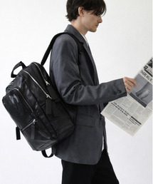 neos（ネオス）の「【neos】フェイクレザー リュック メンズ レディース バックパック 大容量 シンプル ユニセックス A4 PC収納（バックパック/リュック）」
