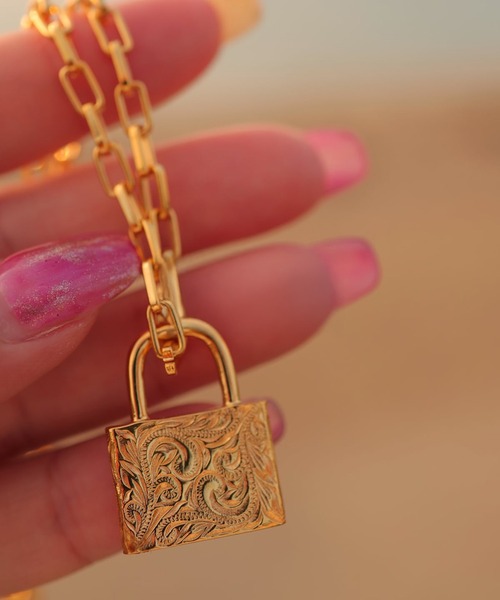 padlock necklace/【ハワイアンジュエリー】【サージカルステンレス】【金属アレルギー対応】【IRIEBEACH / アイリービーチ】つけっぱなしOK