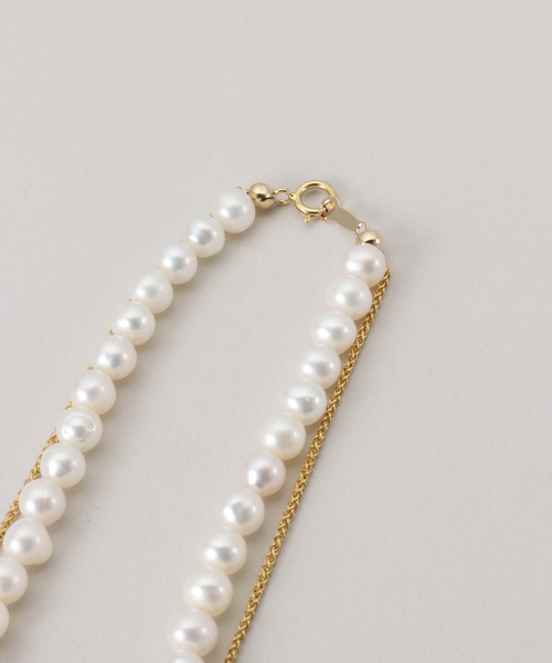 Spick & Span（スピックアンドスパン）の「jour couture / ジュール クチュール 別注パール*チェーンネックレス*（ネックレス・レディース・ホワイト・FREE）」の3枚目の写真