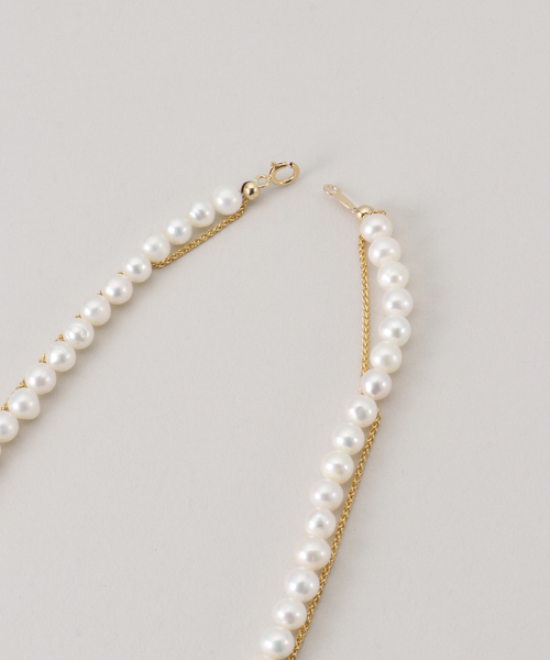 Spick & Span（スピックアンドスパン）の「jour couture / ジュール クチュール 別注パール*チェーンネックレス*（ネックレス・レディース・ホワイト・FREE）」の4枚目の写真