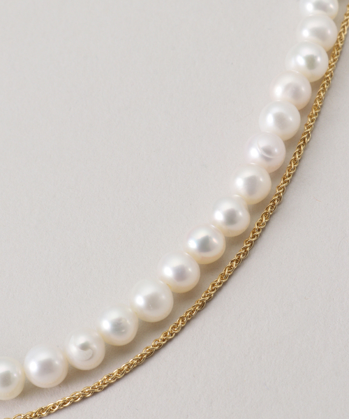 Spick & Span（スピックアンドスパン）の「jour couture / ジュール クチュール 別注パール*チェーンネックレス*（ネックレス・レディース・ホワイト・FREE）」の7枚目の写真