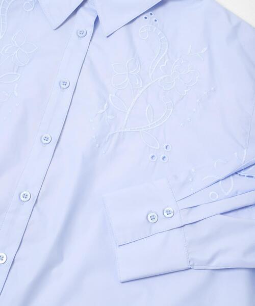 SENSE OF PLACE by URBAN RESEARCH（センスオブプレイスバイアーバンリサーチ）の「カットワークエンブロイダリーシャツ（シャツ/ブラウス・レディース・ライトブルー/ネイビー/オフホワイト・ONE）」の7枚目の写真