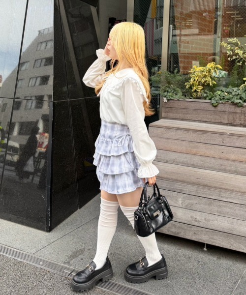 Another Branch olive des olive（アナザーブランチオリーブデオリーブ）の「ピンタック&レースでか衿ブラウス（シャツ/ブラウス・レディース・チェック/その他11/オフホワイト/ミント/ストライプ・FREE）」の11枚目の写真