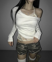 [ONLY] dear lace wrap top