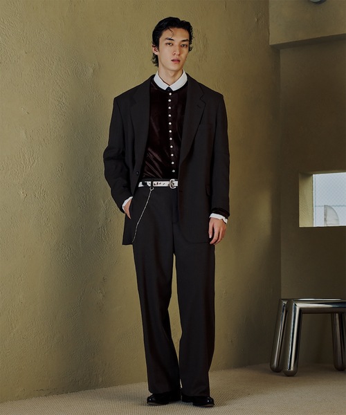 Jieda(ジエダ)の「DRAPING TUCK SLACKS(スラックス・メンズ・ブラウン/グレー/ブラック・2/1)」の5枚目の写真
