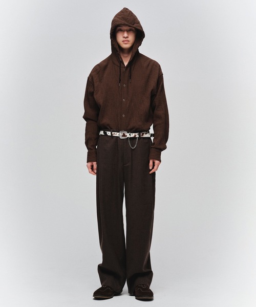 Jieda(ジエダ)の「DRAPING TUCK SLACKS(スラックス・メンズ・ブラウン/グレー/ブラック・2/1)」の7枚目の写真