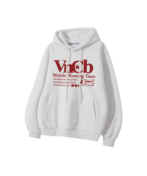 VENHIT(ベンヒット)の「VNCB フードパーカー(パーカー・レディース・ホワイト/ブラウン/ピンク/ブルー/チャコールグレー/ブラック・MEDIUM/LARGE/X-LARGE/2XL)」の2枚目の写真