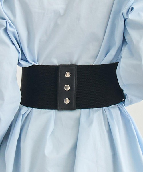 ANAP（アナップ）の「レースデザイン レースアップ コルセット ベルト（ベルト・レディース・ブラック・F）」の2枚目の写真