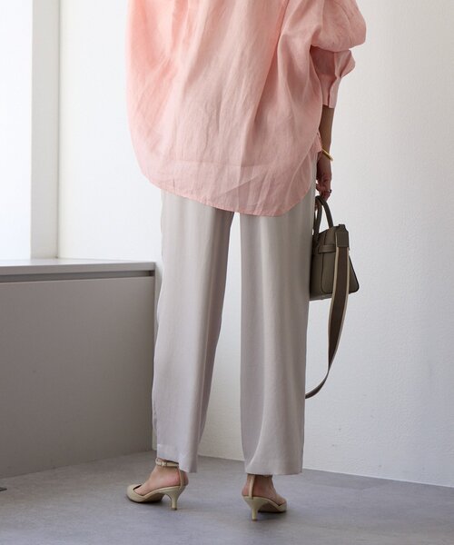 RIVE DROITE（リヴドロワ）の「予約【上品な光沢】サテンツイルイージーパンツ（その他パンツ・レディース・ベージュ/ピンク/チャコールグレー・38/36）」の15枚目の写真