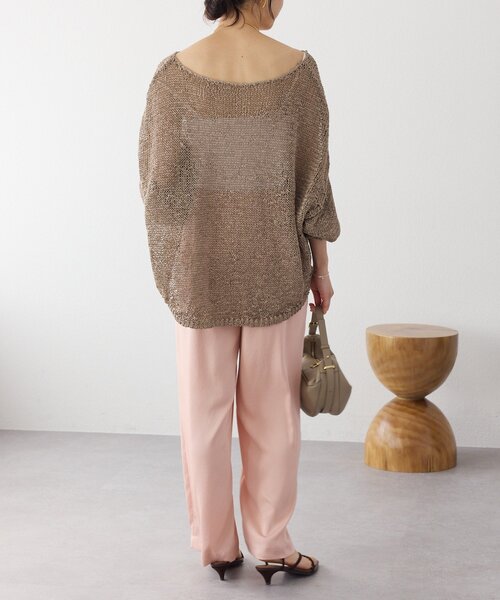 RIVE DROITE（リヴドロワ）の「予約【上品な光沢】サテンツイルイージーパンツ（その他パンツ・レディース・ベージュ/ピンク/チャコールグレー・38/36）」の8枚目の写真