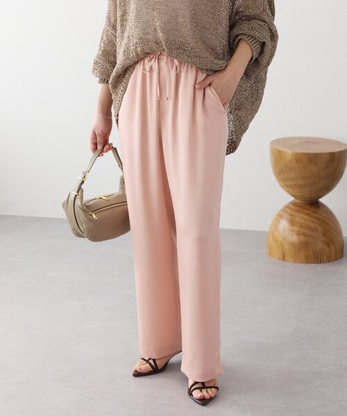 RIVE DROITE（リヴドロワ）の「予約【上品な光沢】サテンツイルイージーパンツ（その他パンツ・レディース・ベージュ/ピンク/チャコールグレー・38/36）」の7枚目の写真