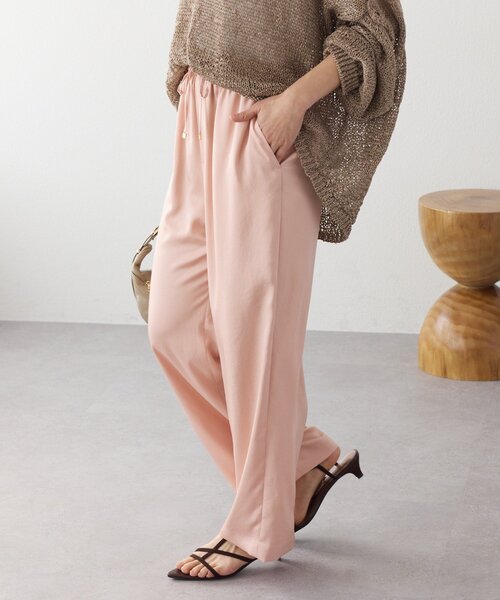 RIVE DROITE（リヴドロワ）の「予約【上品な光沢】サテンツイルイージーパンツ（その他パンツ・レディース・ベージュ/ピンク/チャコールグレー・38/36）」の6枚目の写真