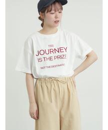 ロゴ刺繍Tシャツ