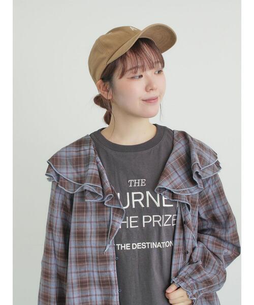 Samansa Mos2（サマンサ モスモス）の「ロゴ刺繍Tシャツ（Tシャツ/カットソー・レディース・チャコールグレー/オフホワイト/ピンク・F）」の15枚目の写真