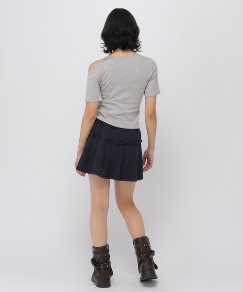 3.3 Field Trip （3.3フィールドトリップ）の「3.3 Field Trip／スタッズワンショルトップス（Tシャツ/カットソー・レディース・ブラック/カーキ/オフホワイト/グレー/グレー系その他・FREE）」の8枚目の写真
