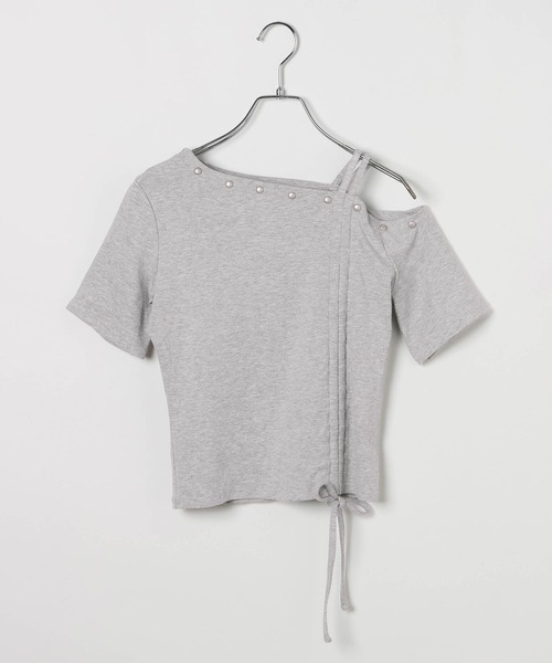 3.3 Field Trip （3.3フィールドトリップ）の「3.3 Field Trip／スタッズワンショルトップス（Tシャツ/カットソー・レディース・ブラック/カーキ/オフホワイト/グレー/グレー系その他・FREE）」の17枚目の写真