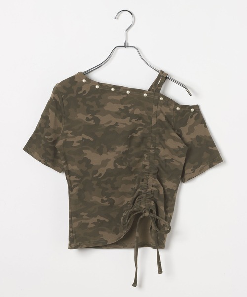 3.3 Field Trip （3.3フィールドトリップ）の「3.3 Field Trip／スタッズワンショルトップス（Tシャツ/カットソー・レディース・ブラック/カーキ/オフホワイト/グレー/グレー系その他・FREE）」の19枚目の写真