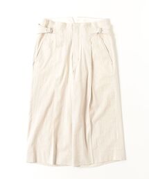 ROBES&CONFECTIONS（ローブスコンフェクションズ）の「Robes & Confections/ローブス&コンフェクションズ/ストレッチリネンコットン ピンストライプクロップドパンツ（その他パンツ）」