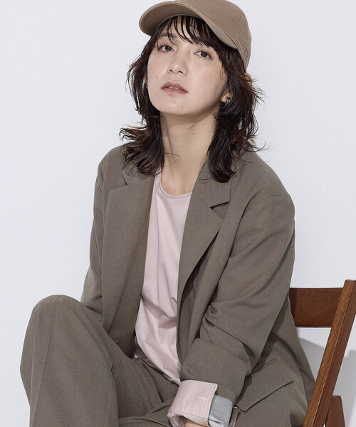 COMME CA Wardrobe(コムサワードローブ)の「【セットアップ対応】パウダープレーンストレッチ ロングジャケット(スーツジャケット・レディース・ブラウン/ネイビー・7号/9号)」の17枚目の写真