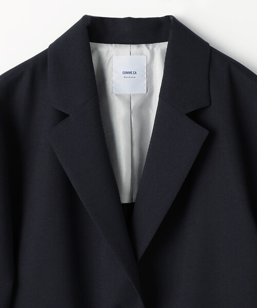 COMME CA Wardrobe(コムサワードローブ)の「【セットアップ対応】パウダープレーンストレッチ ロングジャケット(スーツジャケット・レディース・ブラウン/ネイビー・7号/9号)」の21枚目の写真