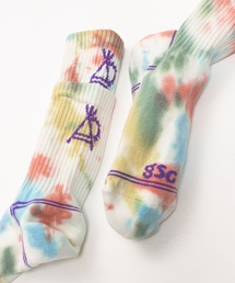 go slow caravan（ゴースローキャラバン）の「タイダイジャガード レイヤードリブクルーソックス（ソックス/靴下）」