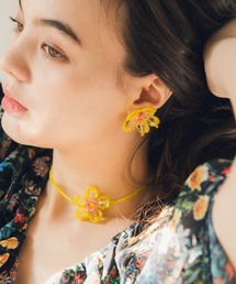 Three Four Time | フラワービーズチョーカー(ネックレス)