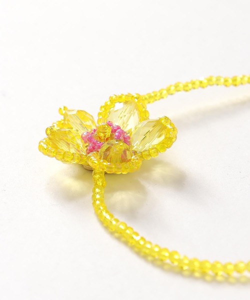 Three Four Time（ｽﾘｰﾌｫｰﾀｲﾑ）の「フラワービーズチョーカー（ネックレス・レディース・イエロー/オレンジ・FREE）」の16枚目の写真