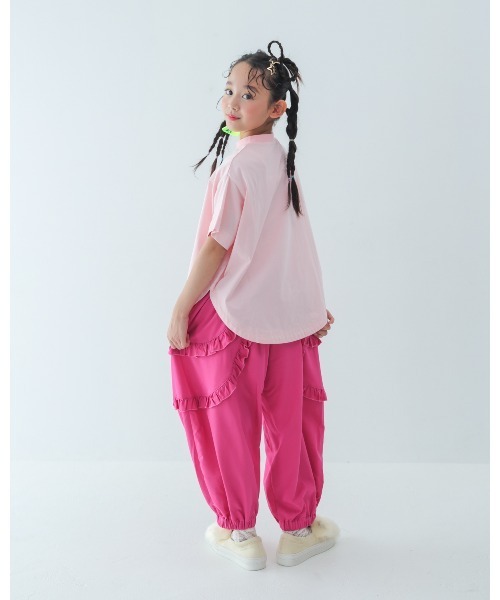 unica（ユニカ）の「ダブルフリルジョガーパンツ（その他パンツ・キッズ・ピンク/グレー/ブラック・L/XL）」の7枚目の写真