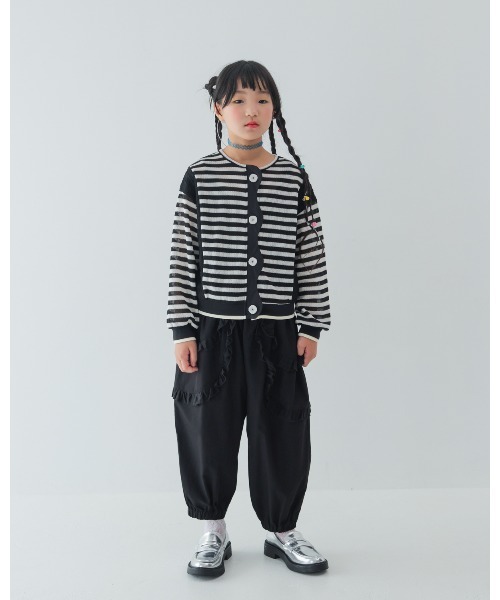 unica（ユニカ）の「ダブルフリルジョガーパンツ（その他パンツ・キッズ・ピンク/グレー/ブラック・L/XL）」の8枚目の写真