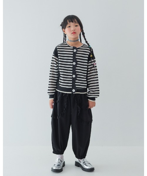 unica（ユニカ）の「ダブルフリルジョガーパンツ（その他パンツ・キッズ・ピンク/グレー/ブラック・L/XL）」の9枚目の写真