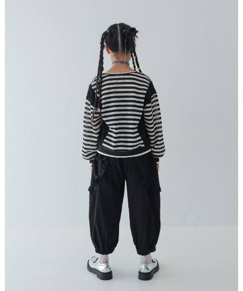 unica（ユニカ）の「ダブルフリルジョガーパンツ（その他パンツ・キッズ・ピンク/グレー/ブラック・L/XL）」の11枚目の写真