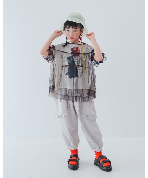 unica（ユニカ）の「ダブルフリルジョガーパンツ（その他パンツ・キッズ・ピンク/グレー/ブラック・L/XL）」の14枚目の写真