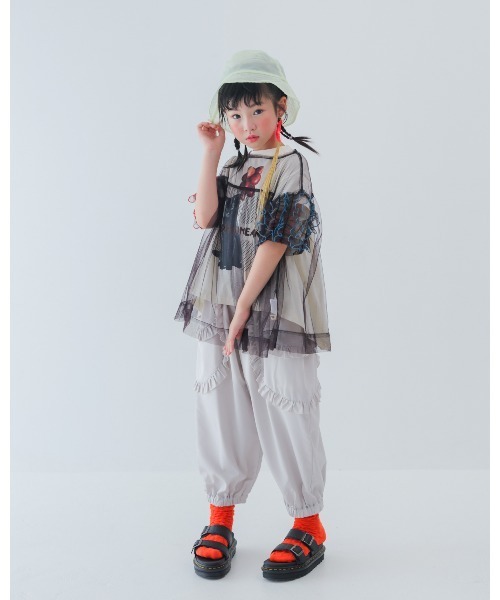 unica（ユニカ）の「ダブルフリルジョガーパンツ（その他パンツ・キッズ・ピンク/グレー/ブラック・L/XL）」の15枚目の写真
