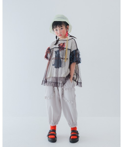 unica（ユニカ）の「ダブルフリルジョガーパンツ（その他パンツ・キッズ・ピンク/グレー/ブラック・L/XL）」の16枚目の写真
