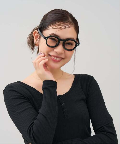 JOURNAL STANDARD relume（ジャーナルスタンダード　レリューム）の「Zoff｜JOURNAL STANDARD relume ジャーナルスタンダードレリューム  ボストン型 メガネ｜軽量 太縁 黒縁フレーム 眼鏡 検眼調整 伊達メガネ 度付きレンズ交換 度あり 度なし メンズ レディース ユニセックス（メガネ・メンズ・ライトイエロー/ブラック系その他2/ブラック/ブラウン系8・FREE）」の5枚目の写真