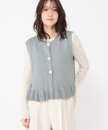 studio CLIP | 5ゲージダブルフロント裾フリルベスト(ベスト)