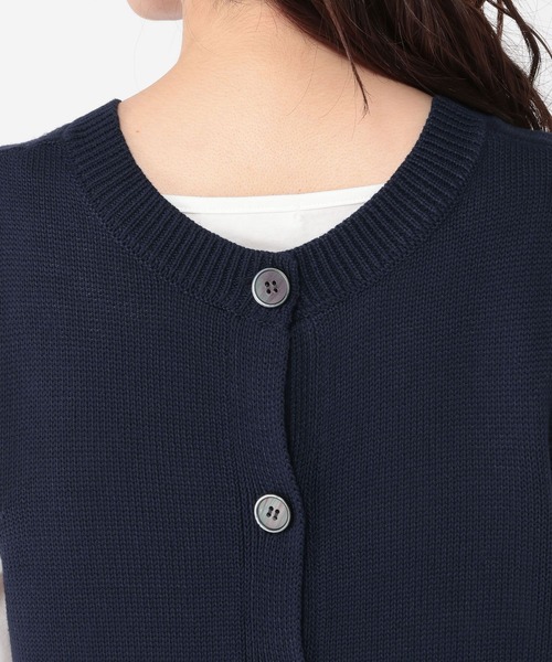 studio CLIP（スタディオクリップ）の「5ゲージダブルフロント裾フリルベスト（ベスト・レディース・グレー/ネイビー/ライトベージュ・FREE）」の10枚目の写真