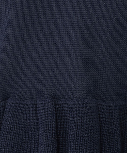 studio CLIP（スタディオクリップ）の「5ゲージダブルフロント裾フリルベスト（ベスト・レディース・グレー/ネイビー/ライトベージュ・FREE）」の6枚目の写真