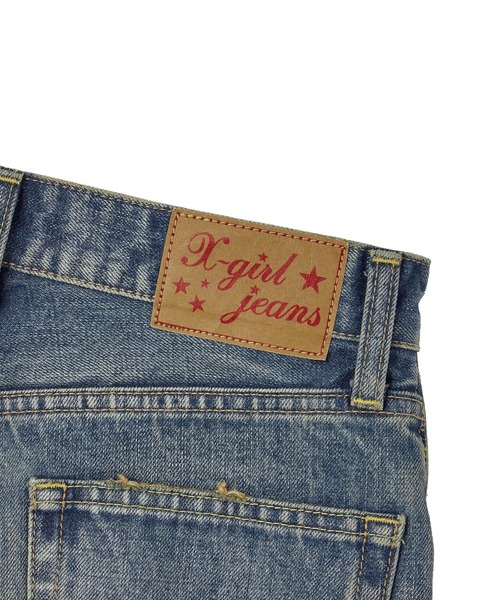 X-girl(エックスガール)の「FLARED DENIM PANTS(デニムパンツ・レディース・ライトインディゴブルー/ダークインディゴブルー・S/M)」の14枚目の写真