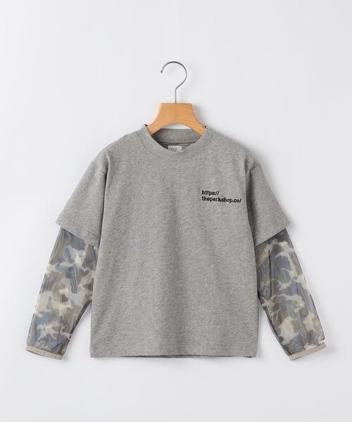 THE PARK SHOP(ザパークショップ)の「THE PARK SHOP:115~145cm /MOSQUITO LAYER Tシャツ(Tシャツ/カットソー・キッズ・ライトグレー/ネイビー・125/135/145/115)」の1枚目の写真