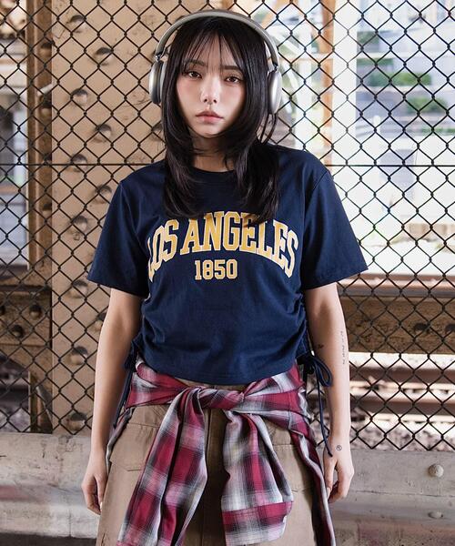 WEGO（ウィゴー）の「WEGO/【26年春新作】グラフィックサイドリボンドロストショートT（Tシャツ/カットソー・レディース・その他1/その他3/その他2/その他4/その他5/その他6・FREE）」の3枚目の写真